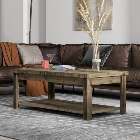 Bridgevine Home 48" Fully Assembled Brown Coffee Table (Color: as Pic)